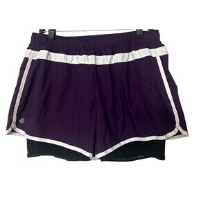 Women’s Athleta Purple and White Athletic Shorts Size L